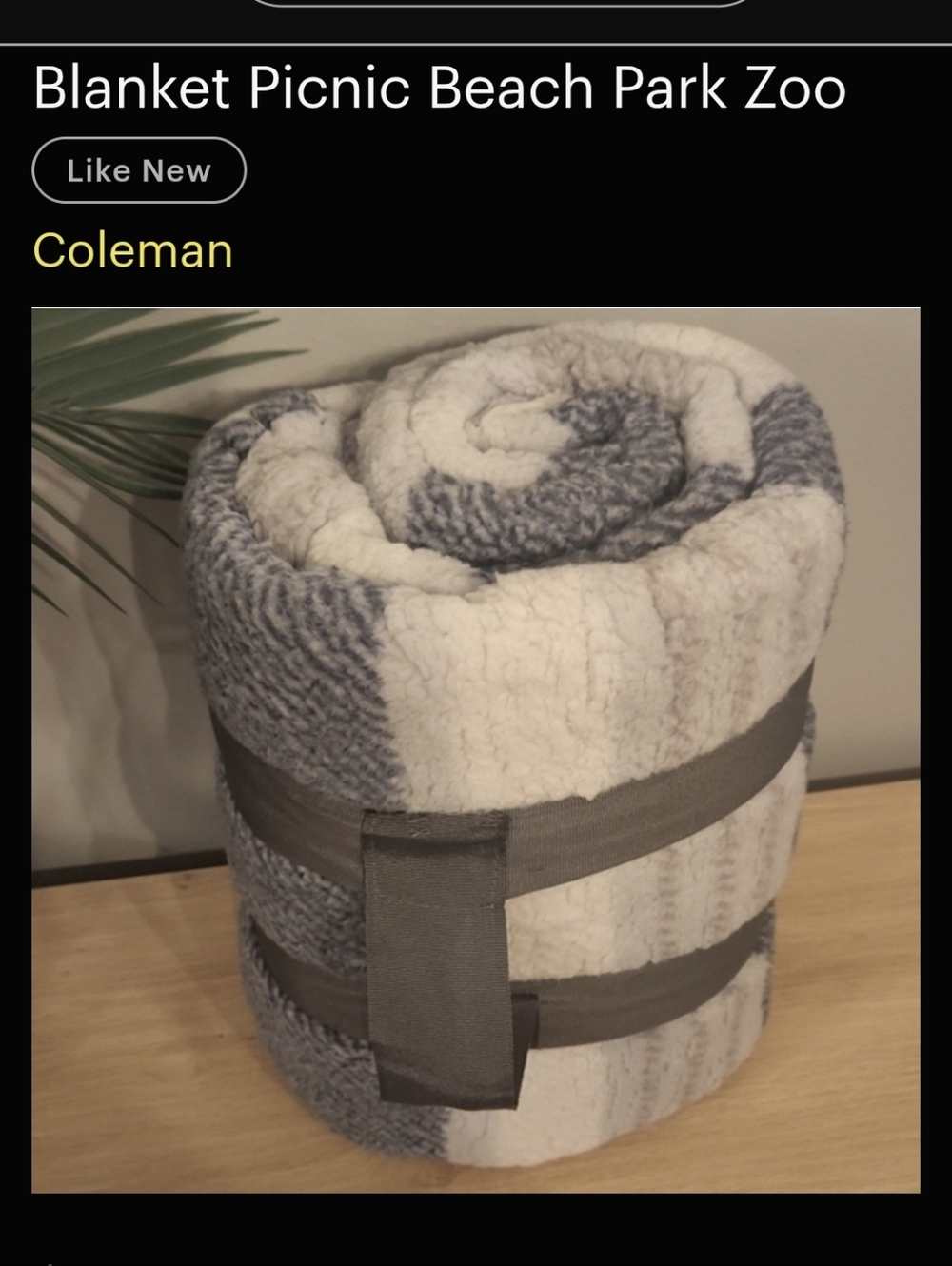 NEW Camping Waterproof Oversized Sherpa Blanket Travel Throw COLEMAN Picnic